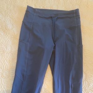 Zyia calm blue luxe drawstring leggings size 4